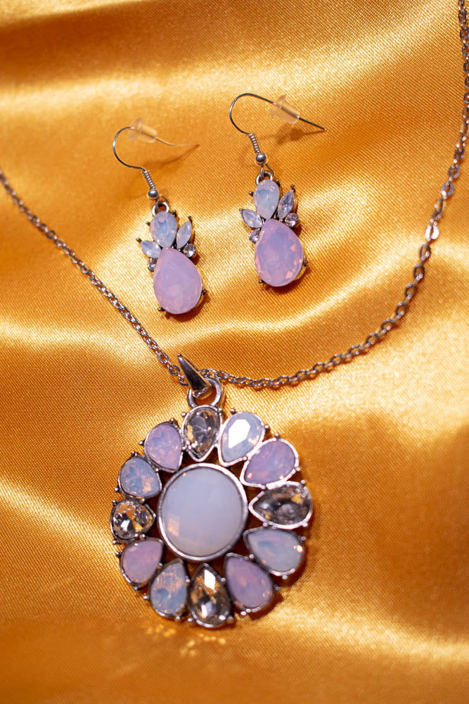 Droplets  of Pink and White Opal